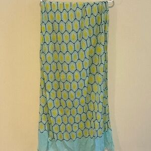 Kate Spade Aqua and Yellow Scarf